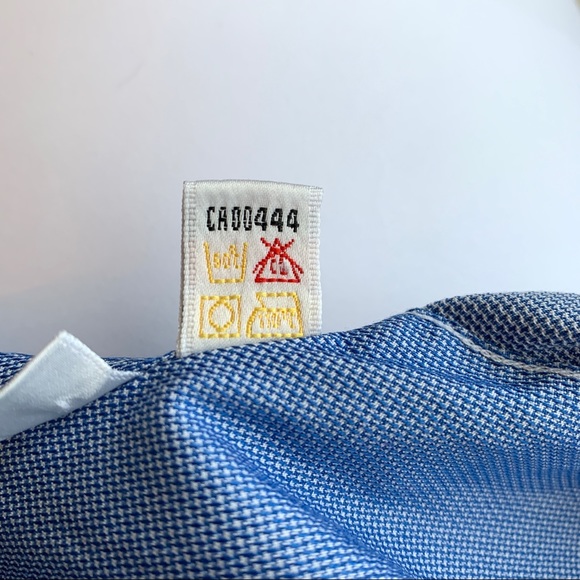 OGILVY French cuffs blue cotton shirt 4 - Picture 5 of 10